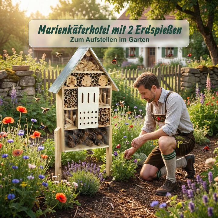 Image du produit Relaxdays Hôtel insectes (Abeilles sauvages, Chrysanthèmes, Coccinelles, Papillons)