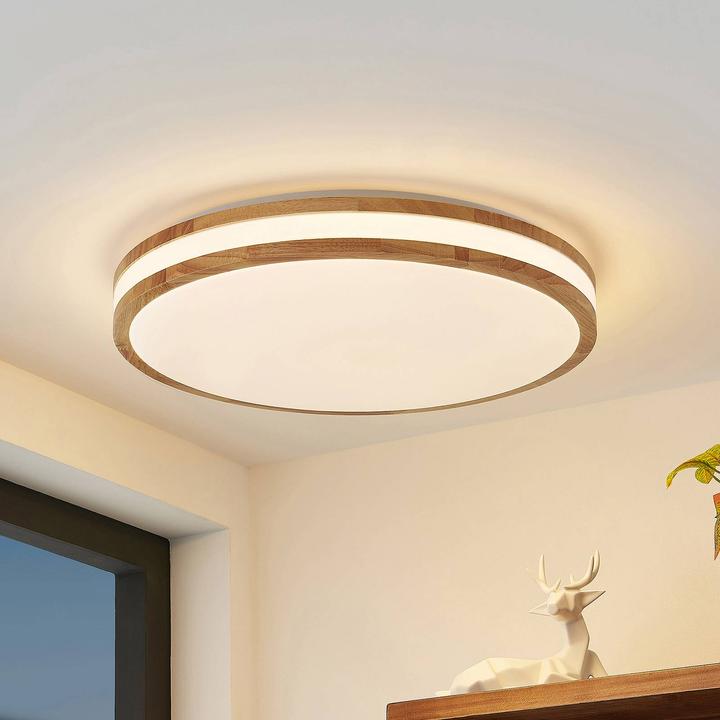 Actual product image Lindby Emiva LED ceiling lamp, light strip centered (2000 lm)