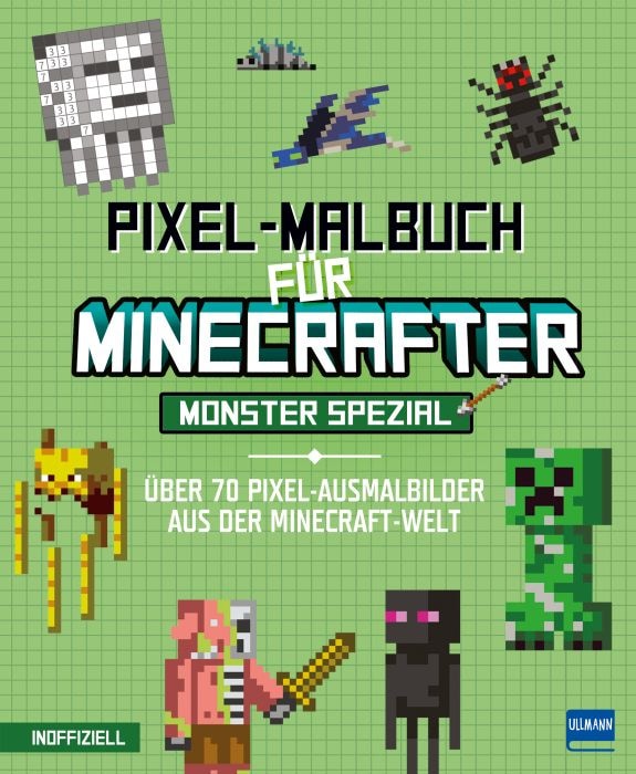 Immagine prodotto Libro da colorare in pixel per Minecrafters - Speciale Mostri - Oltre 70 immagini da colorare in