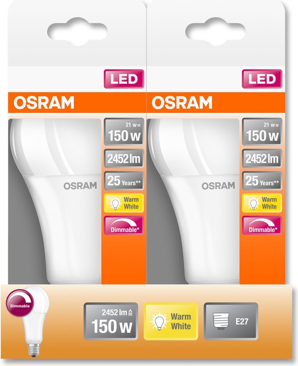 Actual product image Osram Superstar Classic A150 (E27, 20 W, 2452 lm, 1 x, E)