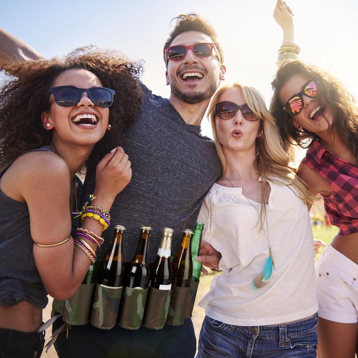 Actual product image Relaxdays Beear Belt For 6 Cans & Bottles