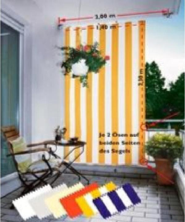 Actual product image Peddy Shield Stoff Sonnensegel, weiss, 146 cm breit per 1 m