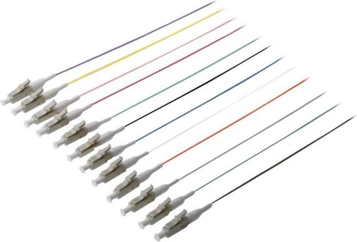 Productafbeelding Digitus LC-vezelpigtail losse buffer 50/125 m 12 st. kleurcode DIN IEC 304 lengte 2m klasse OM3 (LSOH, 2 m)