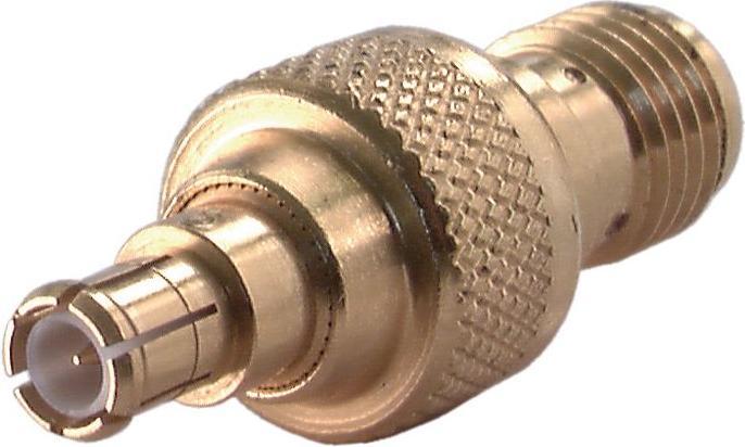 Huber & Suhner Adaptor, plug/jack, MCX to SMA, 50ohm