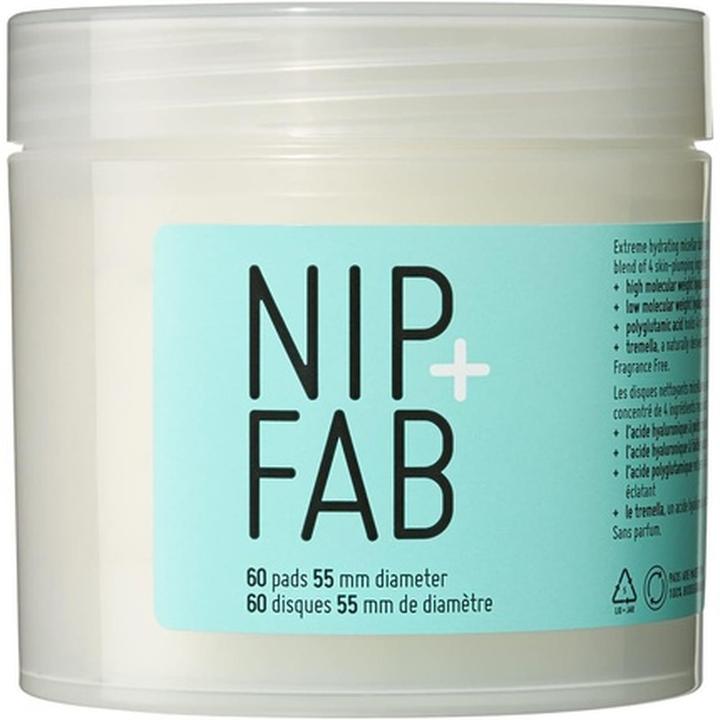 Actual product image Nip + Fab Hyaluronic Acid Fix Extreme 4 Micellar Cleansing Pads for Face, Lightweight and Nourishing (Facial cleansing wipes)