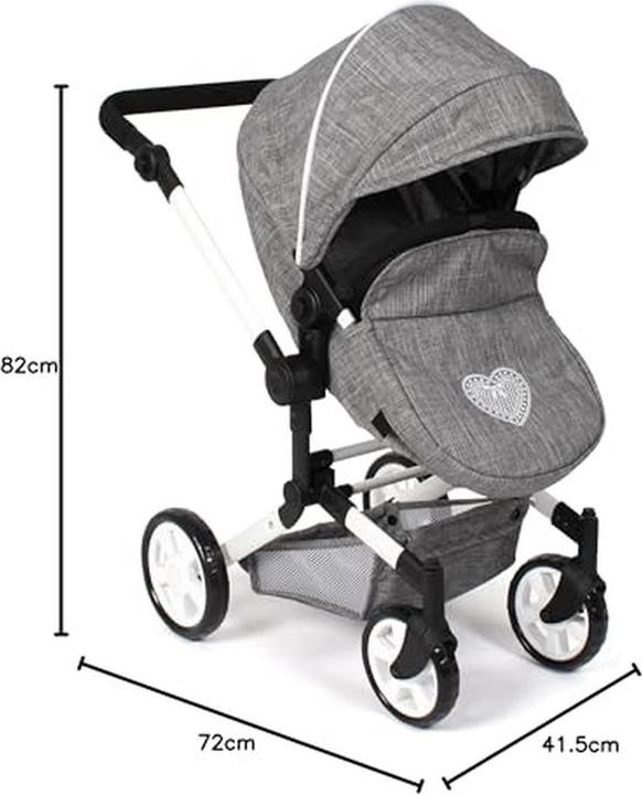 Productafbeelding Bayer Chic 2000 2in1 Carrozzina Bambola Combinata Linus Jeans