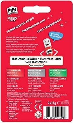 Actual product image Pritt Glue stick 11 g, 2 pieces