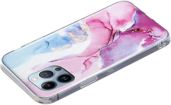 Actual product image Cover-Discount iPhone 15 Pro Max - Silicone Rubber Case Rose Marble (Apple iPhone 15 Pro Max)