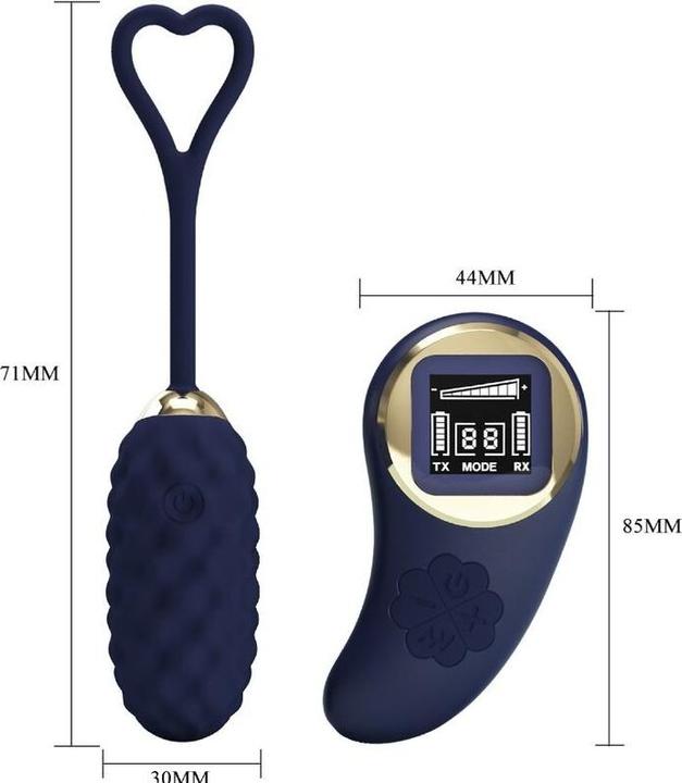 Image du produit Pretty Love Vivian Blue oeuf Vibrant Avec Télécommande