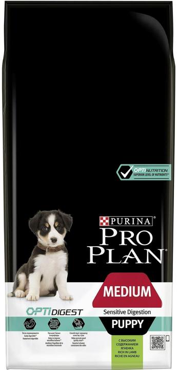 Produktbild Pro Plan Dog Medium Puppy OPTI DIGEST Lamm (Junior, 1 Stk., 12000 g)