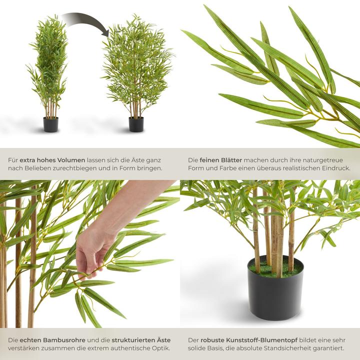 Immagine prodotto tectake Bambusbaum Bambosa (120 cm)