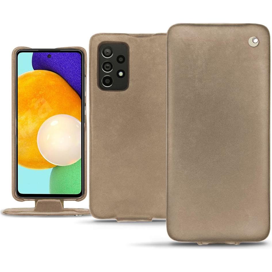 Noreve Lederschutzhülle vertikal (Samsung Galaxy A52), Smartphone Hülle, Beige