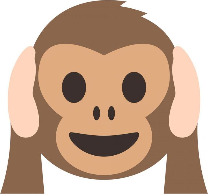 Image du produit Emojione Emoji Hear No Evil Monkey (N'entends pas le mal) (80 x 86 cm)