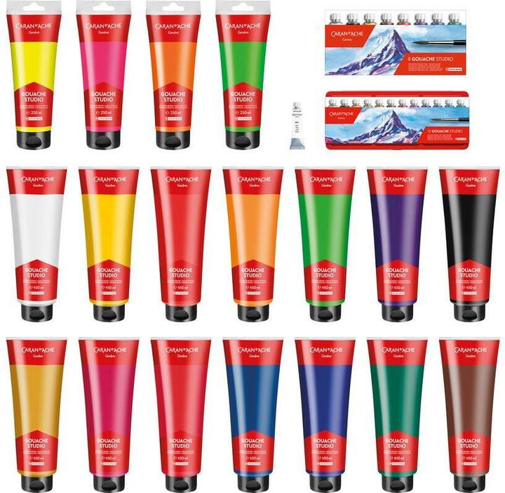 Productafbeelding Caran d'Ache Gouache Studio Tube 450ml Scharlachrot 070 (450 ml)