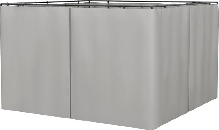 Outsunny Seitenwände Polyester Hellgrau (1 cm, 302 cm)