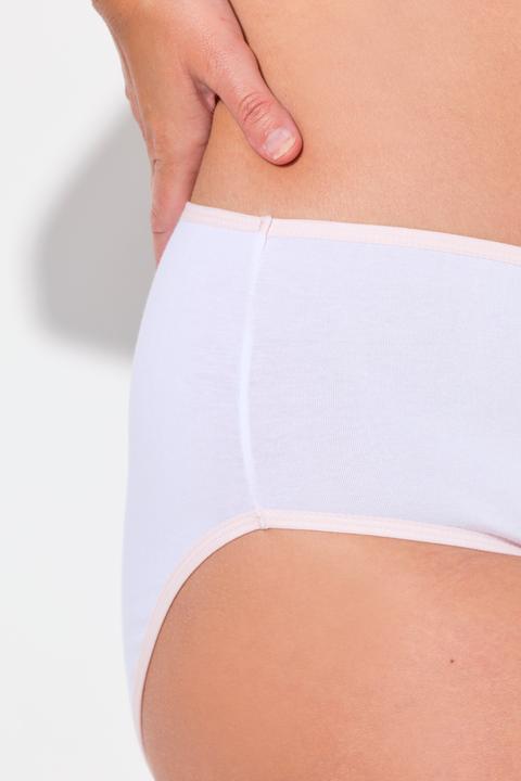 Immagine prodotto Ulla Popken Slip midi in confezione da cinque con orli colorati (60, Confezione da 5 pezzi)