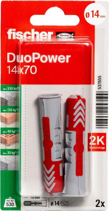 Produktbild Fischer DuoPower 14x70 K (2 Stk.)
