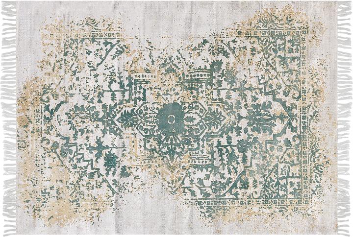 Produktbild Beliani Lumarko Viskoseteppich 140 x 200 cm Beige und Grün BOYALI. (140 x 200 cm)
