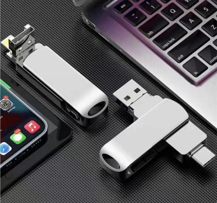 Image du produit PowerGuard iFlashDrive 4in1 USB-C Lightning MicroUSB 64GB Adaptateur USB 3.0 OTG (Lightning, Micro USB, USB-A, USB-C, Lightning, Micro USB, USB-C)