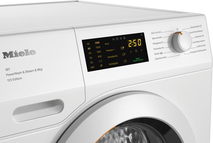 Actual product image Miele Waschmaschine WCB390 WPS 125 Edition Lotosweiss (8 kg, Right)