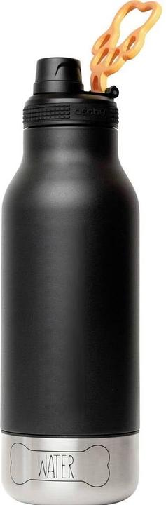 Asobu - Dog Bowl Buddy - Stainless Steel Bottle with 2 Bowls Black (1.08 l)