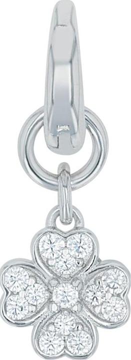 Actual product image Amor charms for ladies, 925 Sterling silver, zirconia synth. | cloverleaf (Silver 925)
