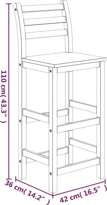 Produktbild vidaXL Garten-Bar-Set