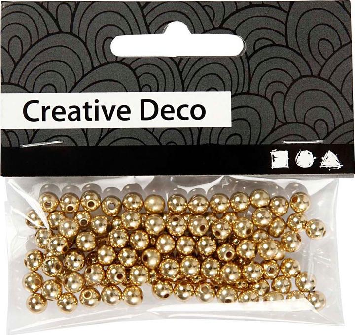 Actual product image Creativ Company Gold beads, 100 pieces.