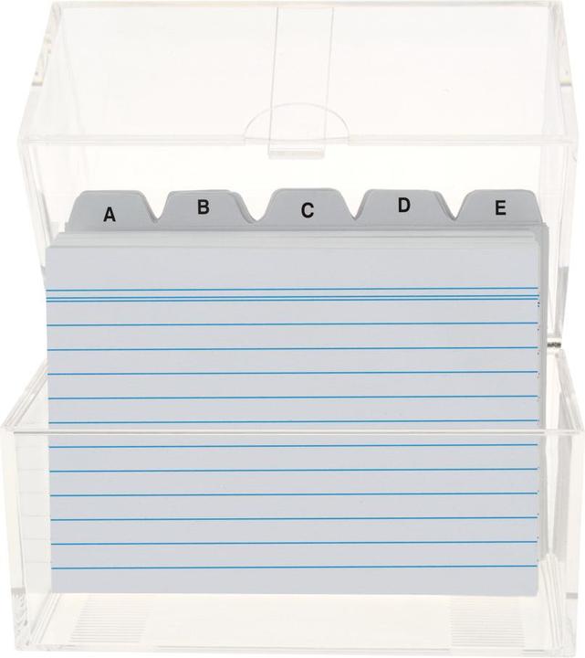 Produktbild Stylex Karteikasten A6 glasklar inkl 100 Karteikarten (A6)
