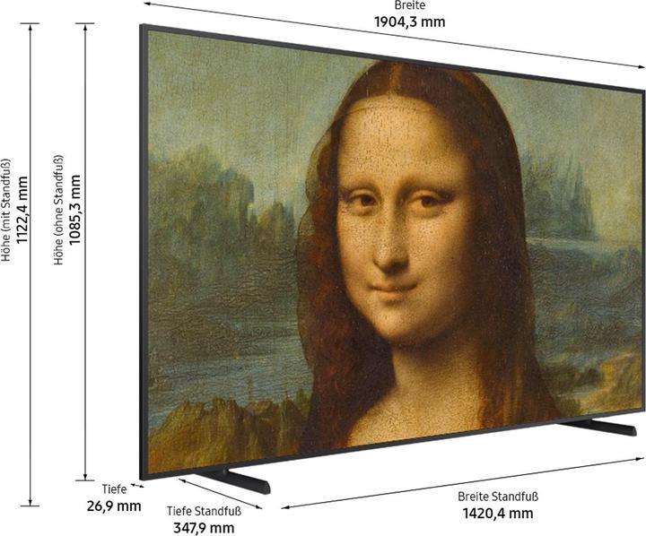 Produktbild Samsung The Frame QE85LS03B (85", LS03B, QLED, 4K, 2022)