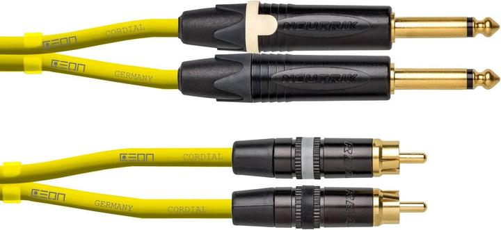 Actual product image Cordial Ceon Dj Plug-Rca (1.50 m, 6.3mm jack cable, Cinch Cables)