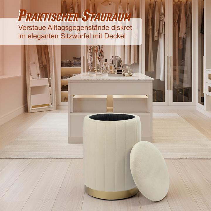 Actual product image Relaxdays Hocker aus Samt mit Stauraum