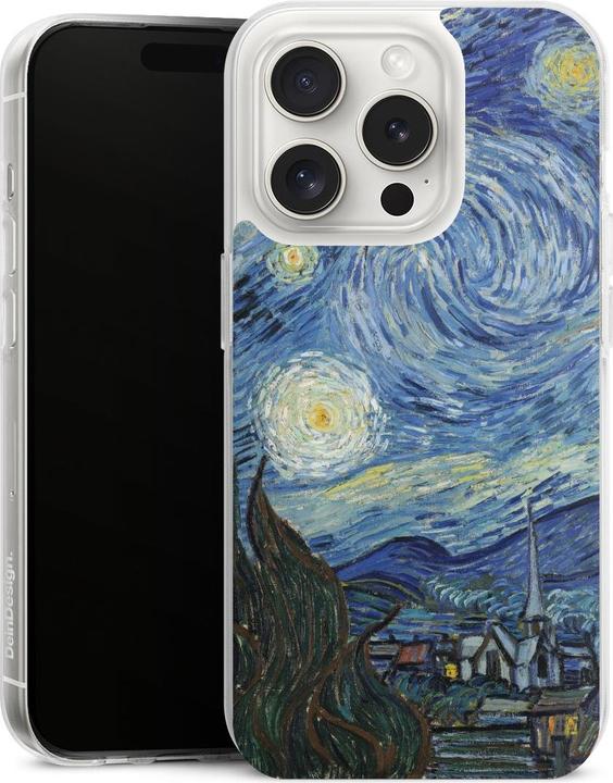 Produktbild DeinDesign Silikon Hülle für Apple iPhone 15 Pro Handyhülle Case Smartphone Schutzhülle Kunst The Starry (Apple iPhone 15 Pro)