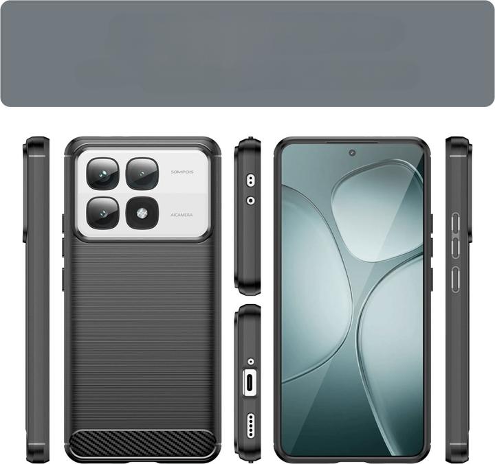 Actual product image Cover-Discount Xiaomi 14T Pro - Metal Carbon Look Cover (Xiaomi 14T Pro)