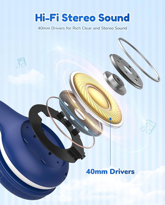 Actual product image EarFun Bluetooth headphones for children, foldable