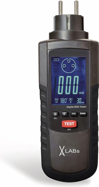 RCD-Prüfgerät GT0010, LABs 195 - 253 V AC