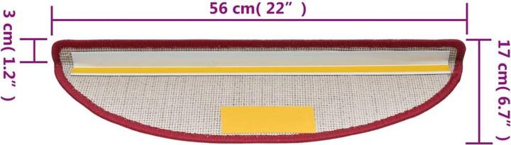 Immagine prodotto vidaXL Treppenmatte (56 x 17 cm)