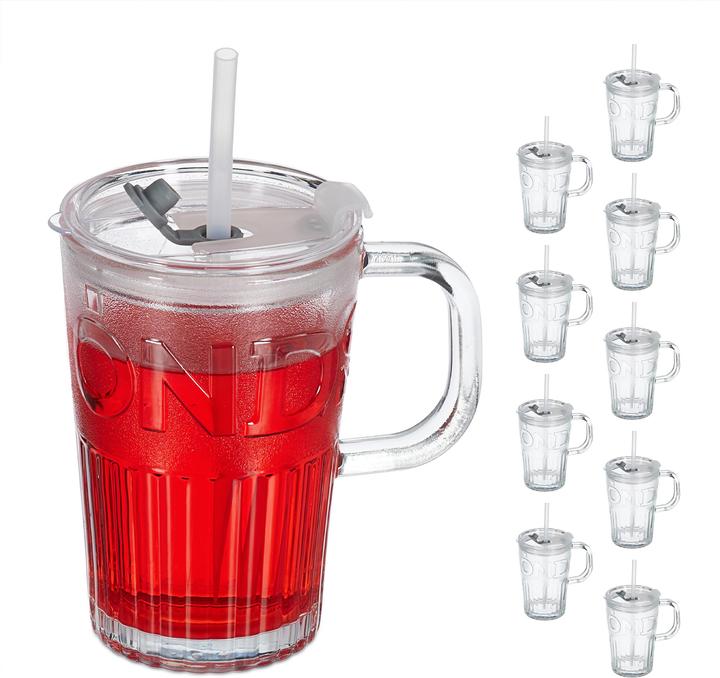 Actual product image Relaxdays 10x Glass cup (0.45 l, 10 x)