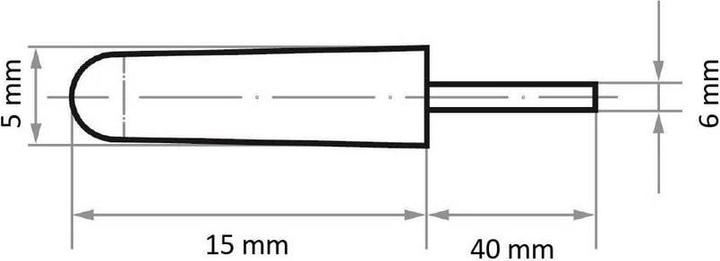 Actual product image Lukas Tool holder GTKE for abrasive sleeves 5x15 mm shank 3 mm x 45 mm| hard