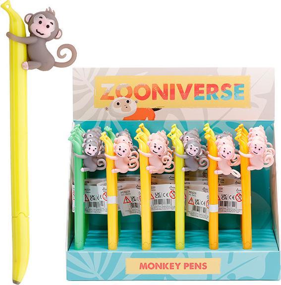 Produktbild Puckator Affe Banane feine Spitze Kugelschreiber Kuli (yellow/pink)