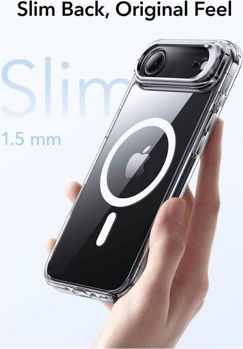 Produktbild ESR Classic Hybrid Magnetic Case (Camera Control, Stash Stand), for iPhone 17 Air, Clear (Apple iPhone 17, Apple iPhone Air)
