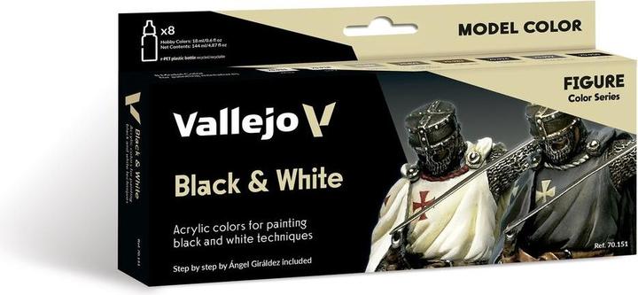 Vallejo Model Air Black White Set (17 ml)