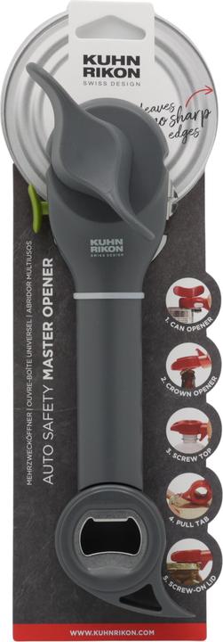 Actual product image Kuhn Rikon Auto Safety Master opener grey