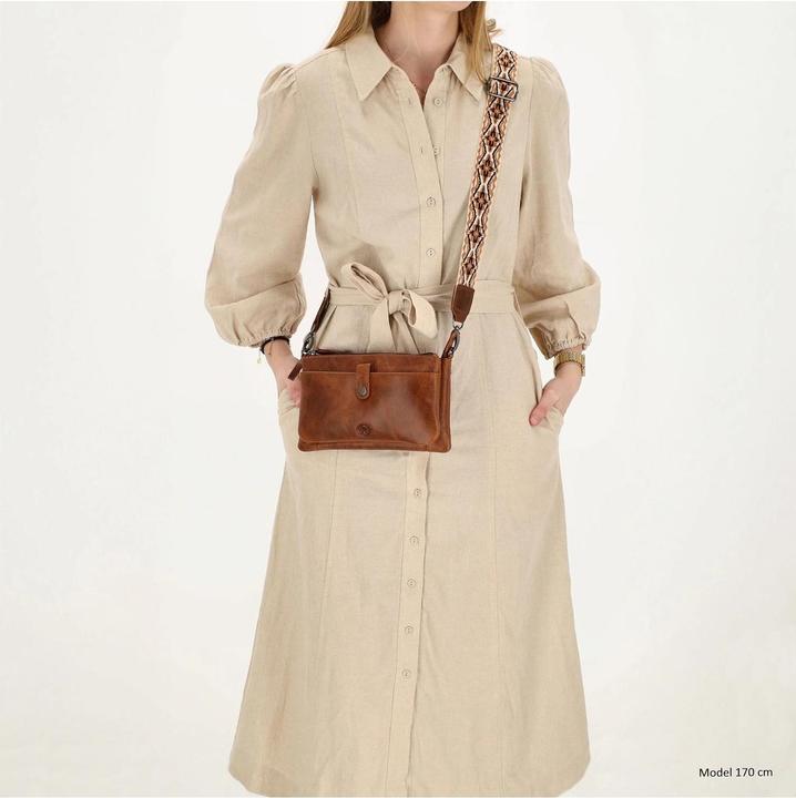 Produktbild Hide & Stitches Next Navajo Crossbody Schoudertas - Trendy Schouderband - Bruin - 100%