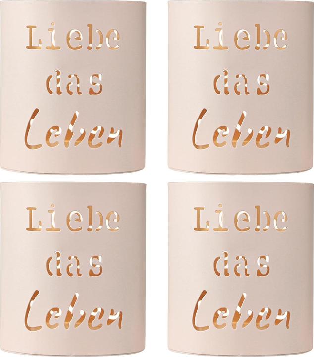 Image du produit Viana Windlicht Liebe das Leben dekoratives Set 4St (4 x)