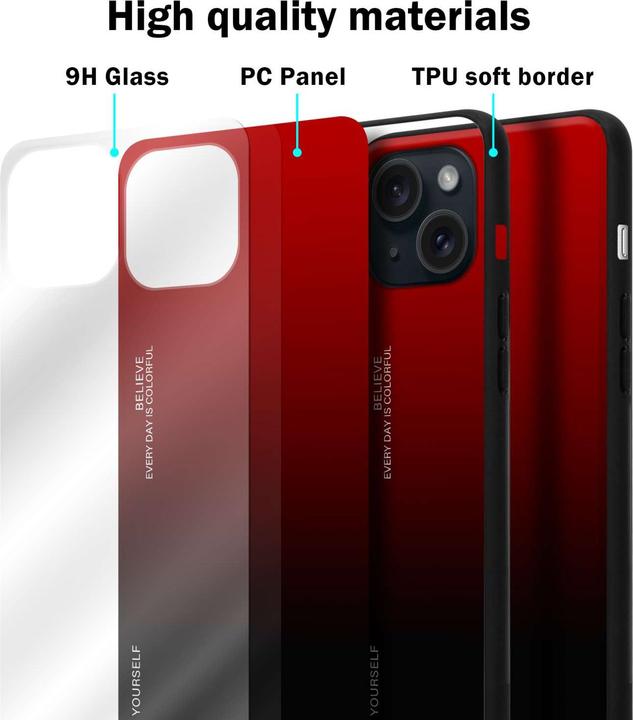 Produktbild Cadorabo Hülle für Apple iPhone 15 TPU im 2 Farben Design (Apple iPhone 15)