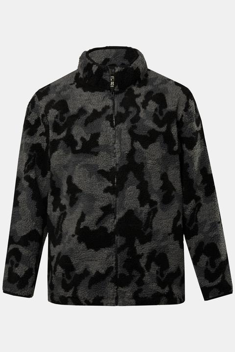 Sthuge Teddyjacke, Camouflage, Stehkragen