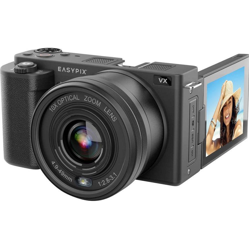 Easypix PowerPro VX6430 Flip Screen Die smarte Bridgekamera mit ausklappbarem Screen (4.9 - 49 mm, 64 Mpx) (20205)