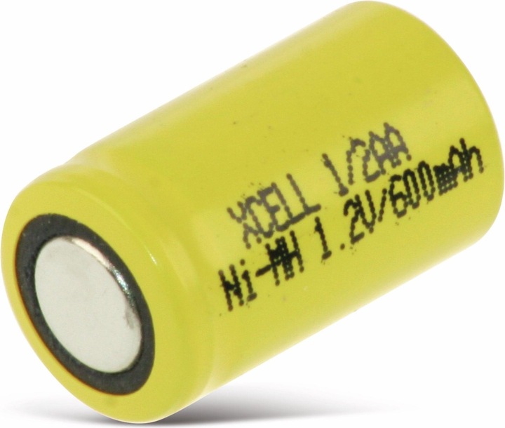 Produktbild XCell NiMH-Akku, Industriezelle, 1/2 AA, 25,5x14,5mm, 1,2V/600mAh (1/2 AA, 600 mAh)