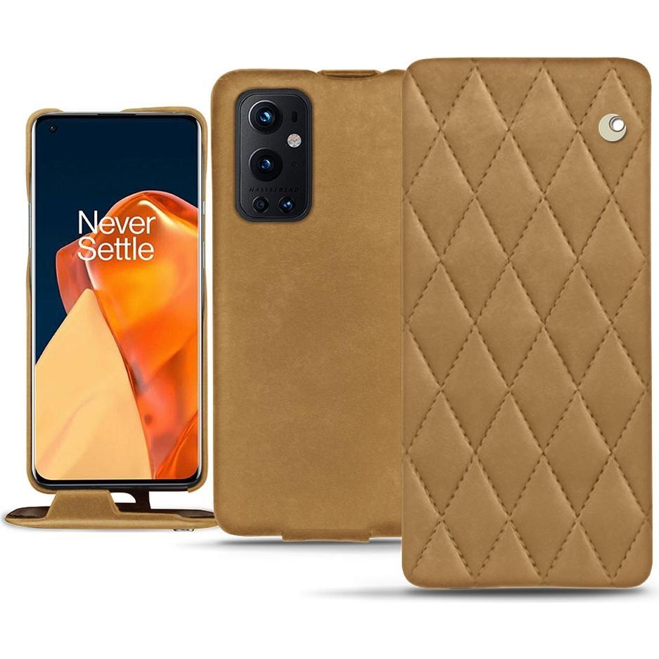 Noreve Lederschutzhülle vertikal (OnePlus 9 Pro), Smartphone Hülle, Braun